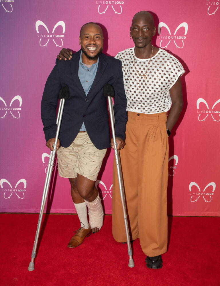 Soaring Spirit Award Honoree Tiq Milan and son, Christopher Quarles. (Credit: Ken Paprocki)